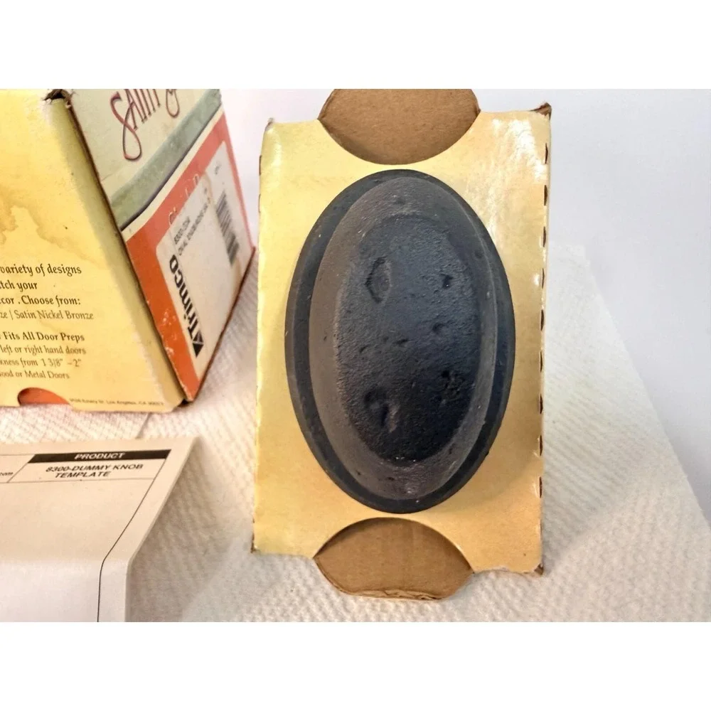 Trimco Saint-Gaudens 8300-DM Solid Bronze Oval Single Dummy Door Knob NOS